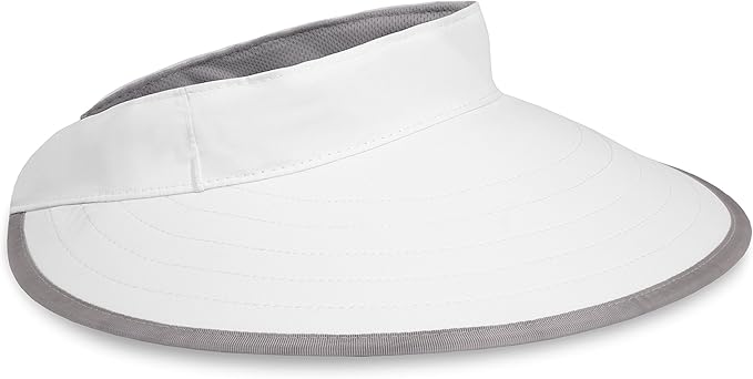 White and gray reversible Sunday-Afternoons-Visor.j with 4-inch brim and UPF sun protection for outdoor activities