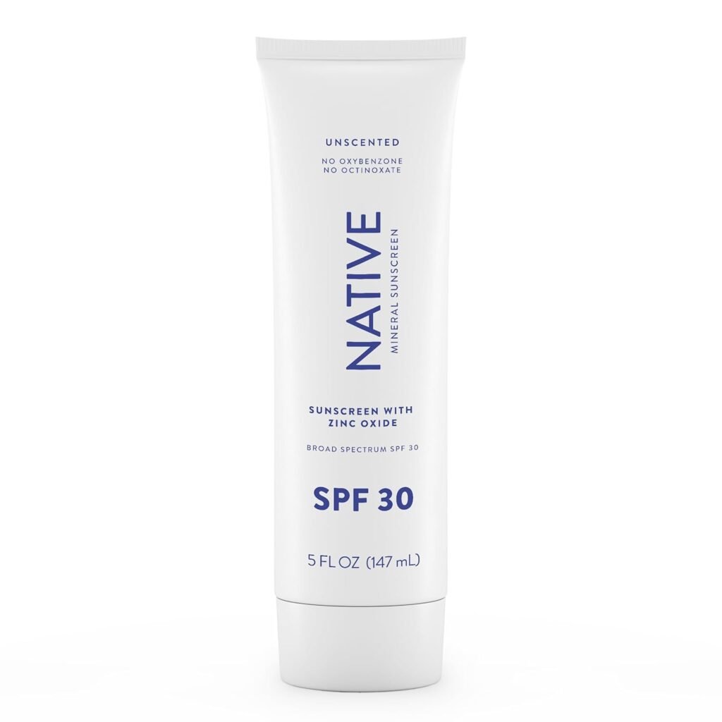 Native Mineral Sunscreen SPF 30 full product tube showing packaging details