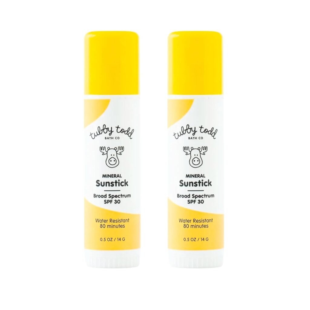 Tubby Todd Mineral Sunstick SPF 30 duo pack with broad spectrum protection and water resistance