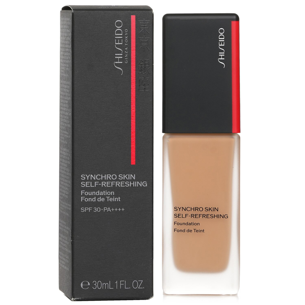 Shiseido Synchro Skin Self-Refreshing Foundation SPF 30 PA++++ with box - best multitasking sunscreen for hiking that activates with heat and sweat